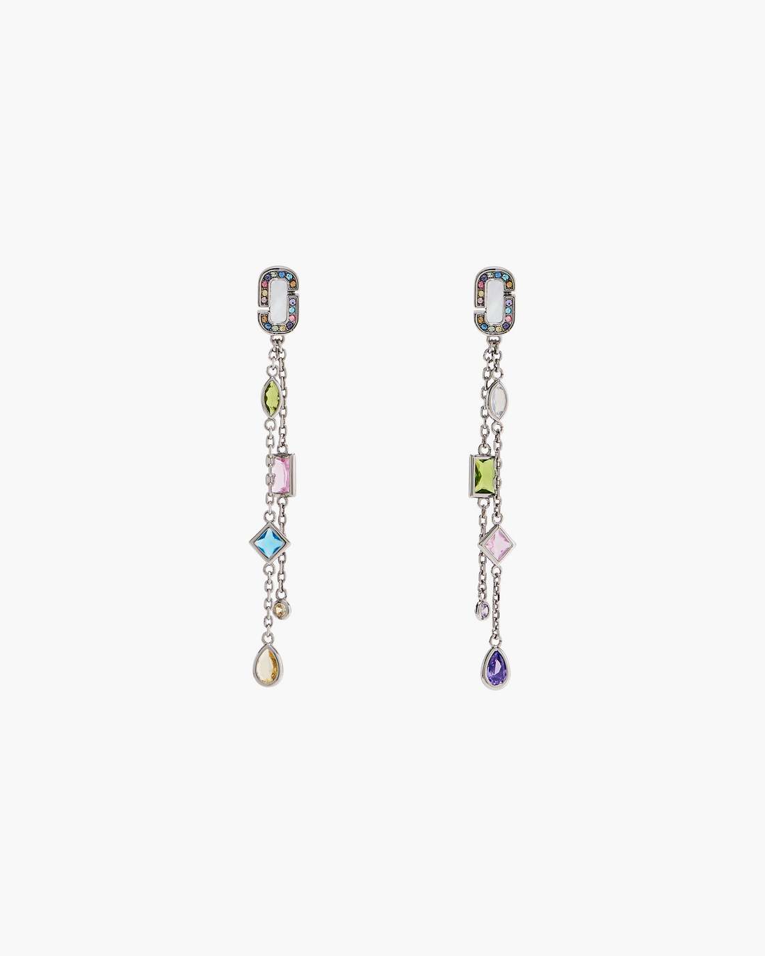 Marc Jacobs The J Marc Luxe Gem Linear Earrings Silver/Multi JEWELRY