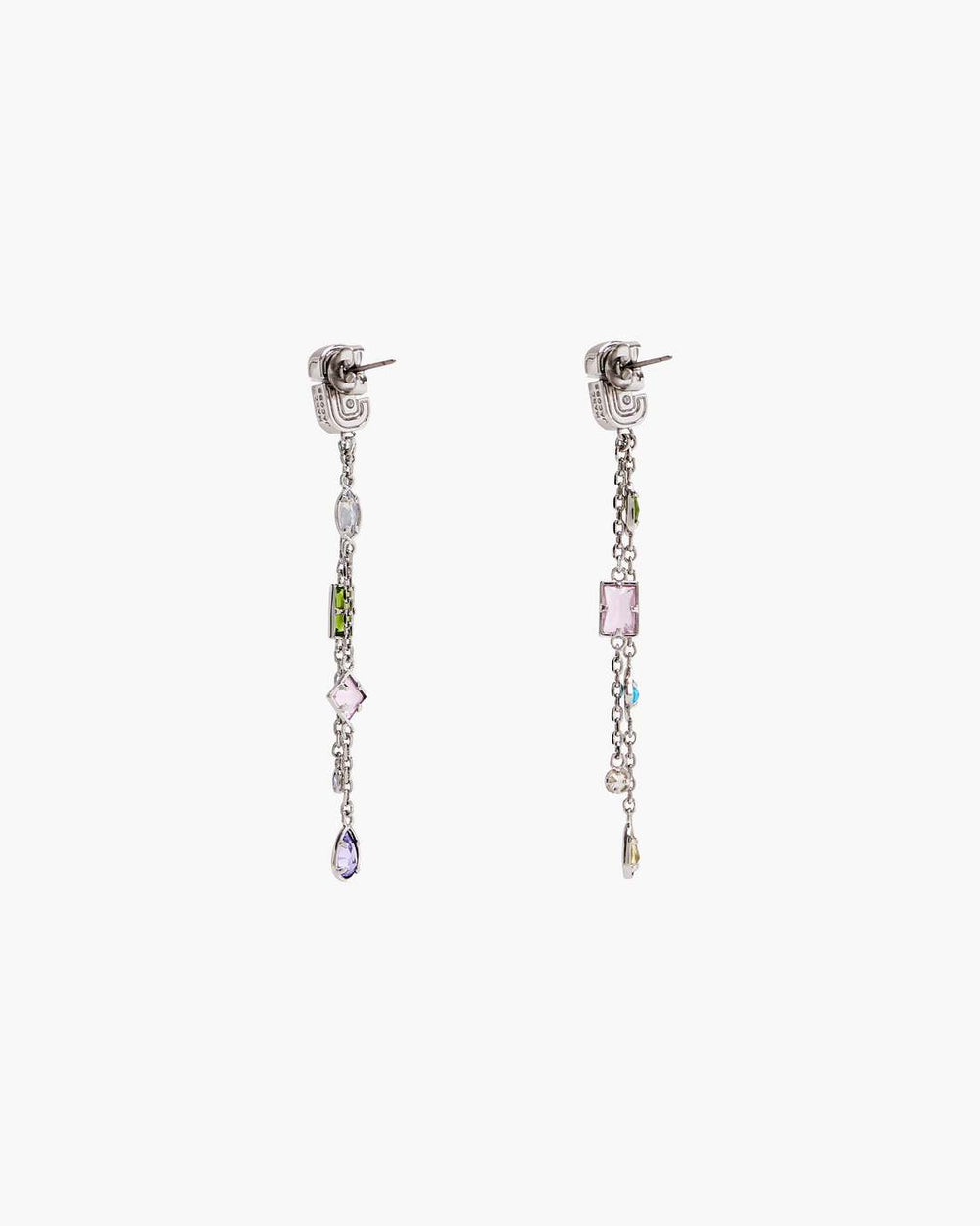 Marc Jacobs The J Marc Luxe Gem Linear Earrings Silver/Multi JEWELRY