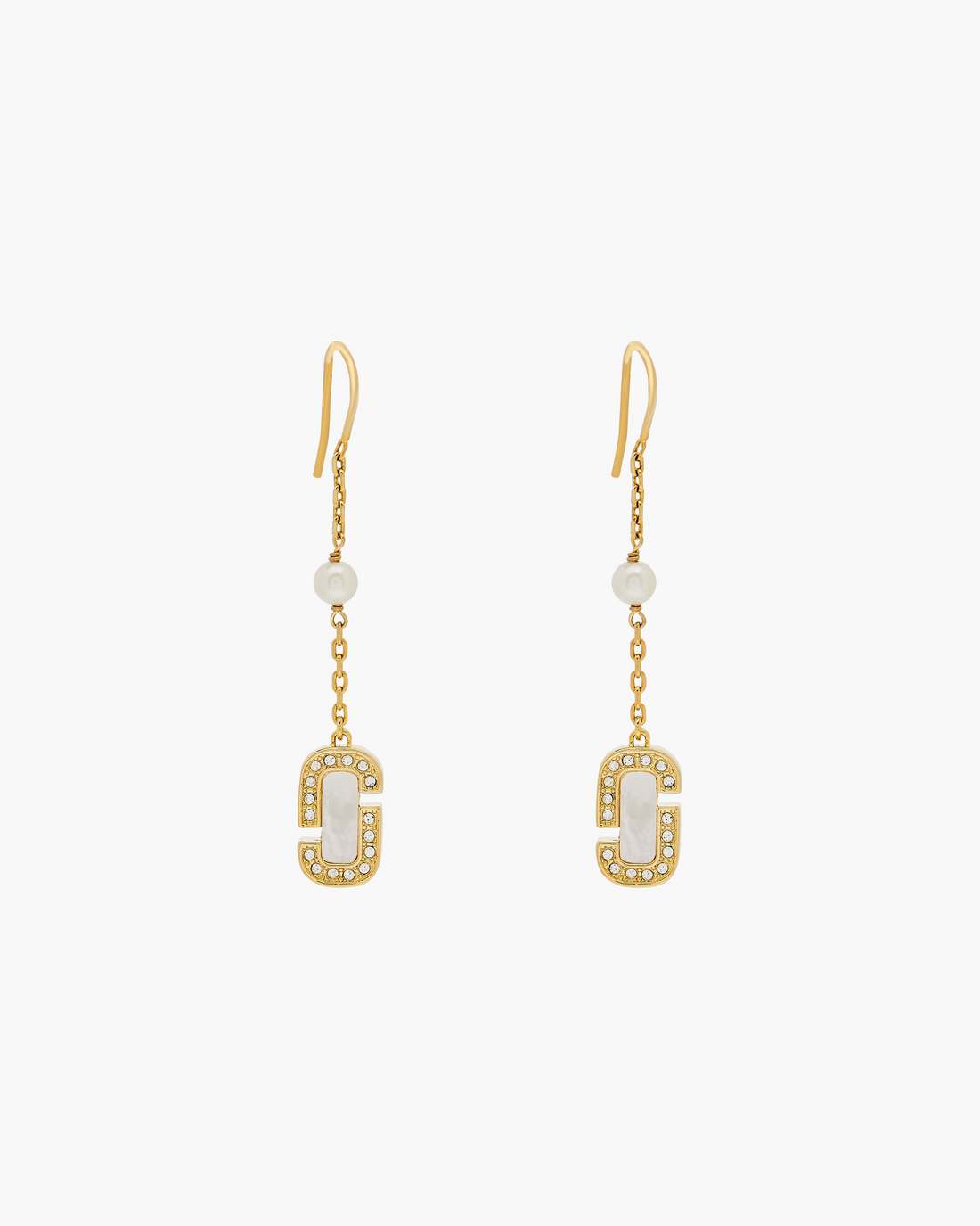 Marc Jacobs The J Marc Luxe Linear Earrings Gold/Crystal JEWELRY