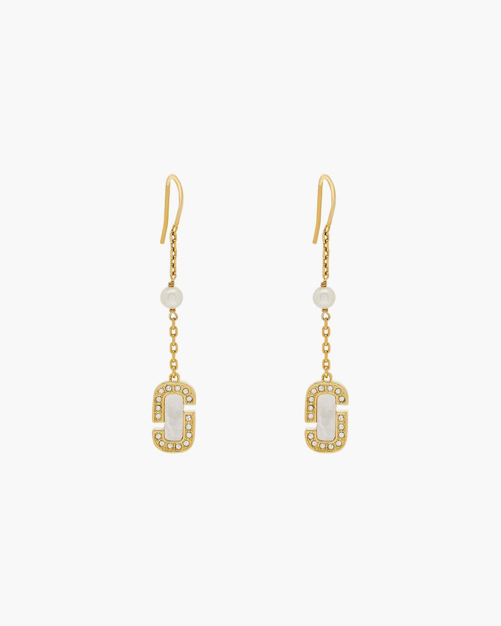 Marc Jacobs The J Marc Luxe Linear Earrings Gold/Crystal JEWELRY