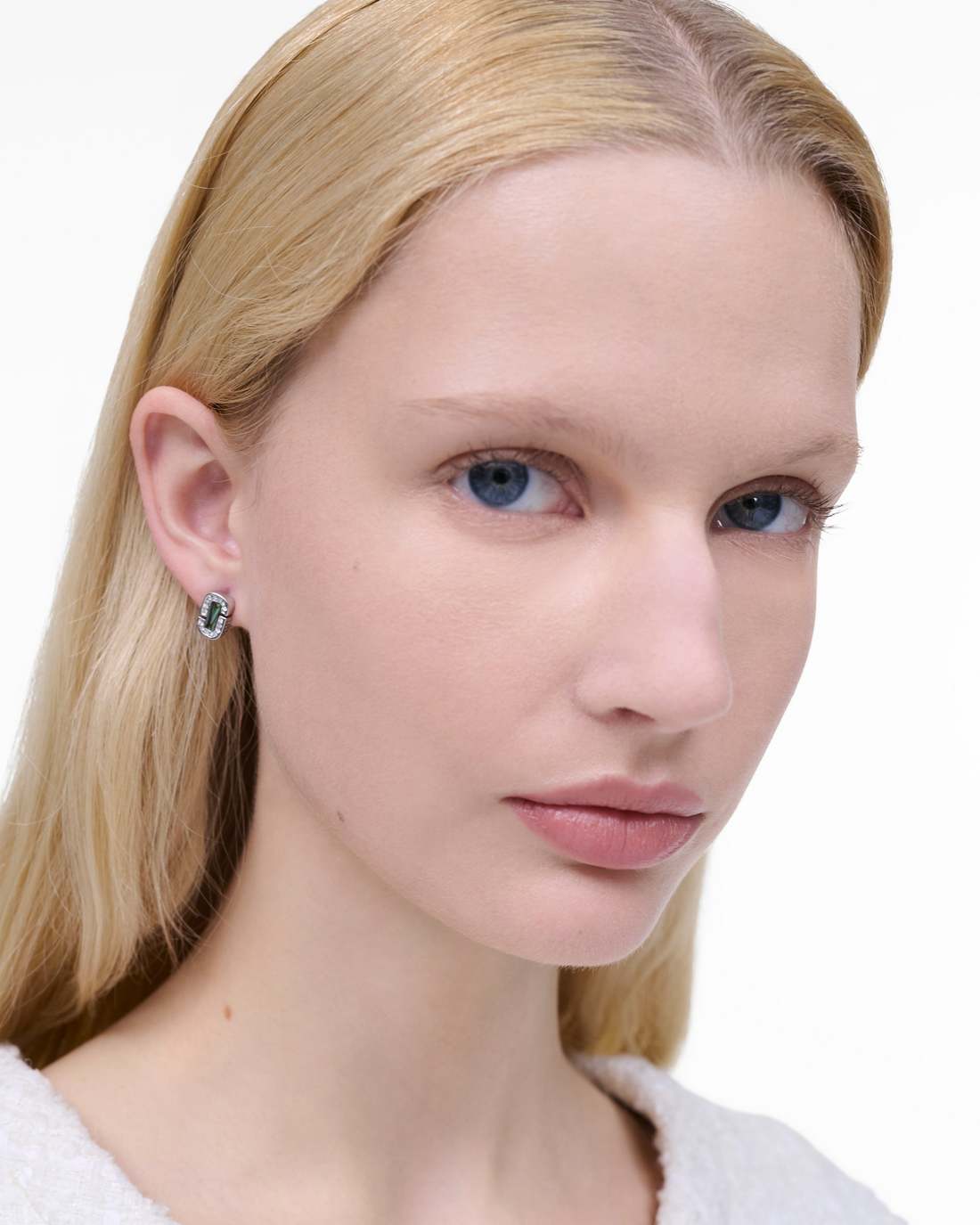 Marc Jacobs The J Marc Luxe Abalone Earrings Silver/Crystal JEWELRY