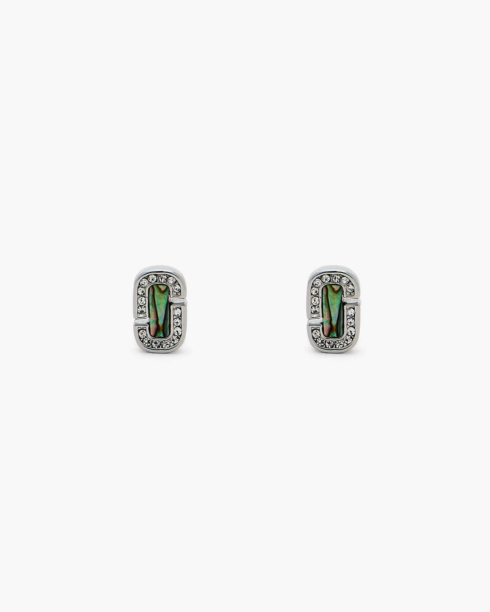Marc Jacobs The J Marc Luxe Abalone Earrings Silver/Crystal JEWELRY