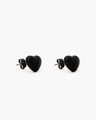 Marc Jacobs The Heart Balloon Pave Earrings Black/Black Crystal JEWELRY