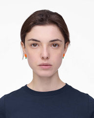 Marc Jacobs David Shrigley X Marc Jacobs Joy Flower Stud Earrings Silver/Orange JEWELRY