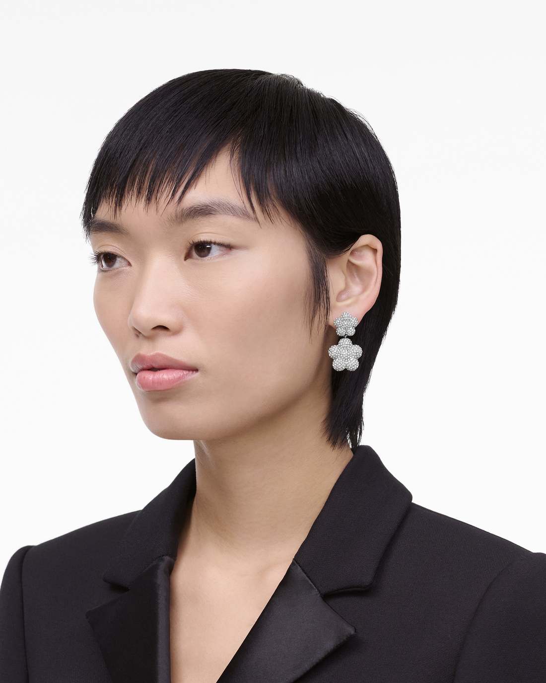 Marc Jacobs The Daisy Balloon Drop Earrings Silver/Crystal JEWELRY
