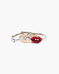 Marc Jacobs The Lips Ring Set Gold/Silver JEWELRY|NEW ARRIVALS