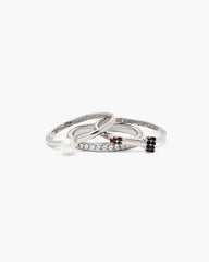 Marc Jacobs The Rouge Ring Set Silver/Multi JEWELRY|NEW ARRIVALS