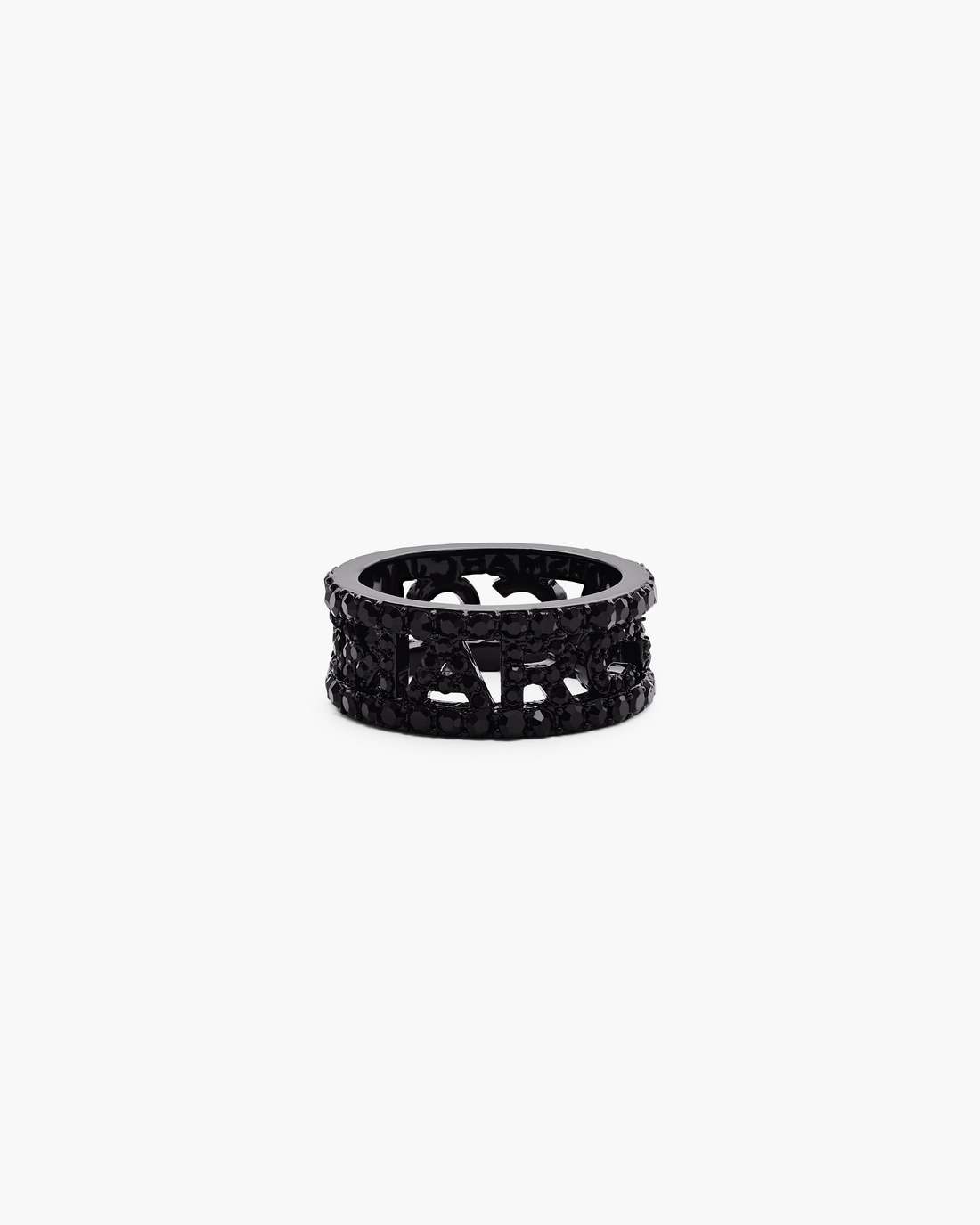 Marc Jacobs The Monogram Pave Ring Black/Black Crystal JEWELRY