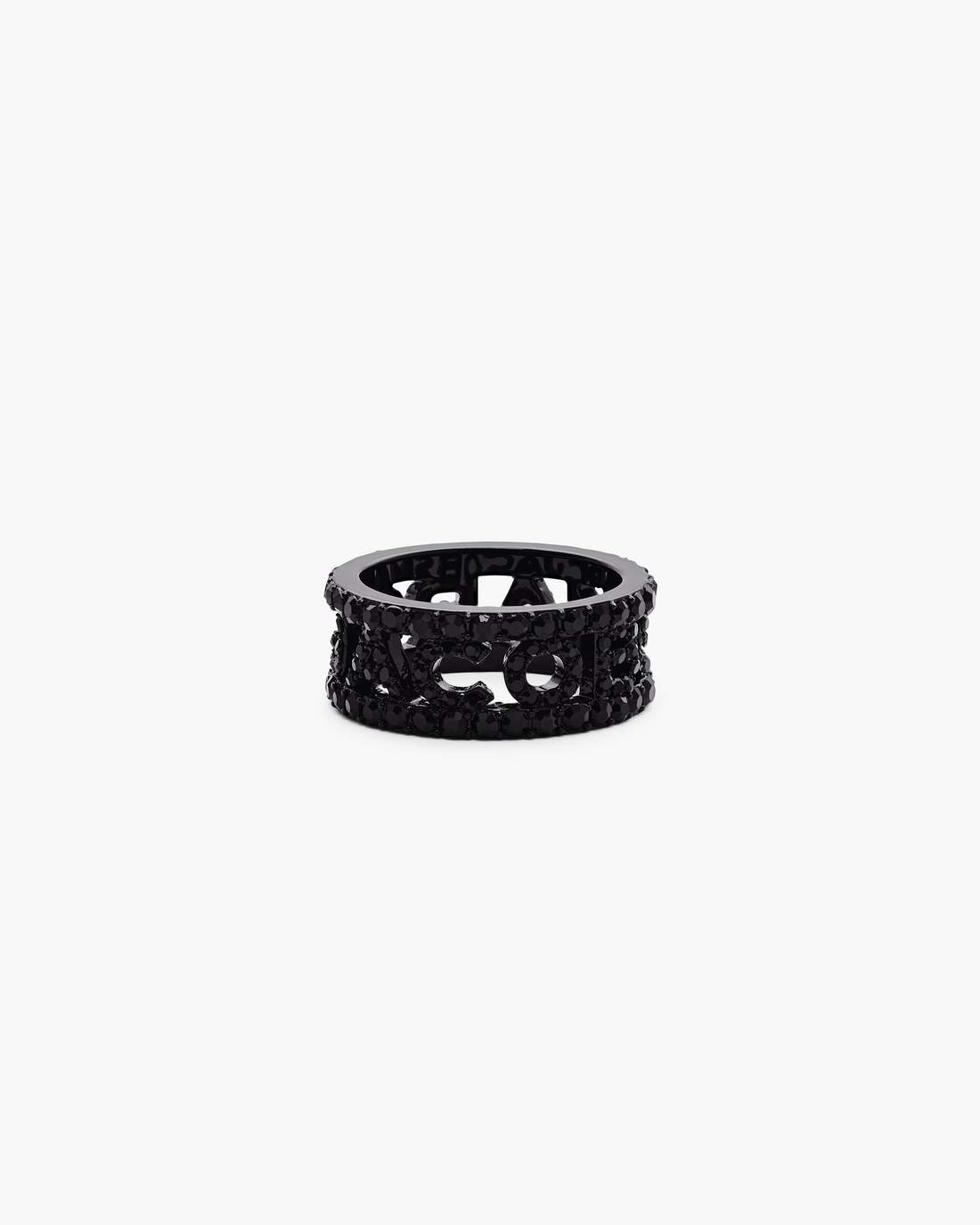 Marc Jacobs The Monogram Pave Ring Black/Black Crystal JEWELRY