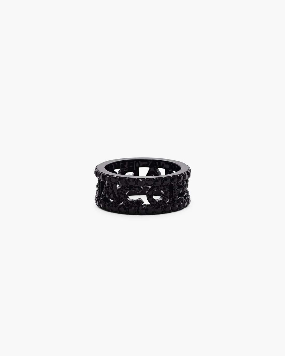 Marc Jacobs The Monogram Pave Ring Black/Black Crystal JEWELRY