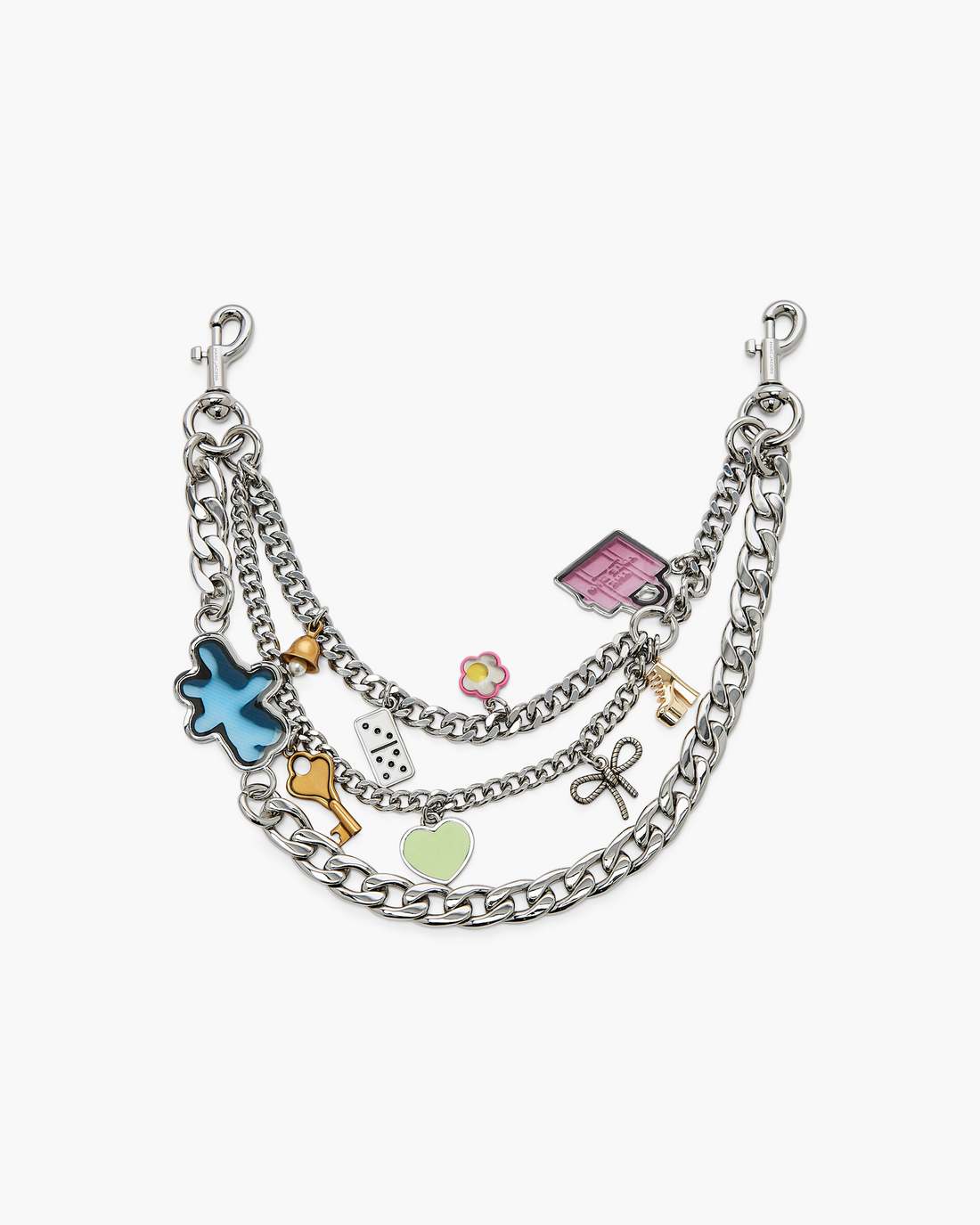 Marc Jacobs The Sticker Chain Shoulder Strap Nickel ACCESSORIES
