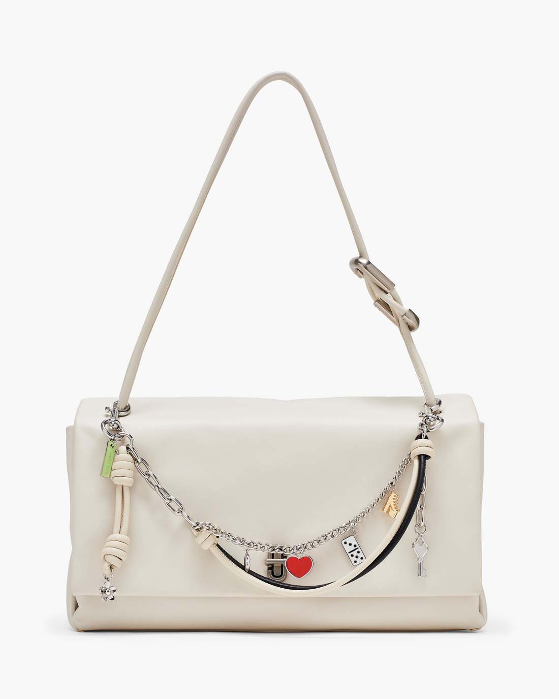 Marc Jacobs The Mini Icon Chain Bag Charm Black/Cloud White ACCESSORIES
