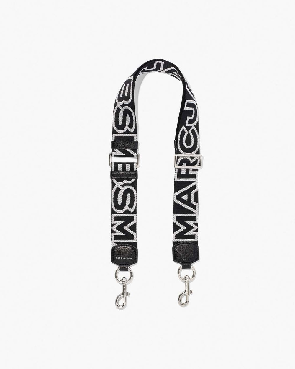 Marc Jacobs The Outline Logo Webbing Strap Black/Silver ACCESSORIES