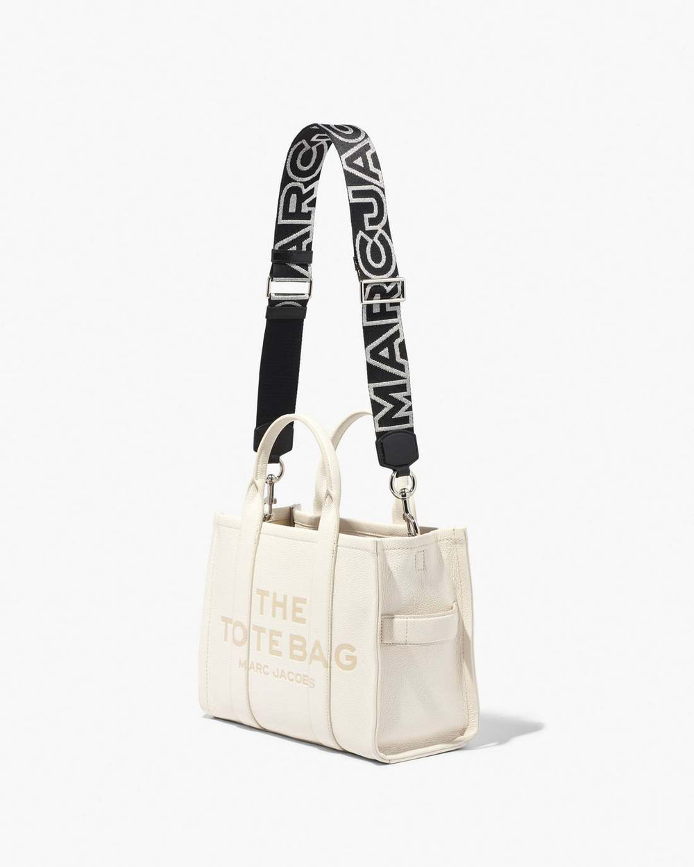 Marc Jacobs The Outline Logo Webbing Strap Black/Silver ACCESSORIES