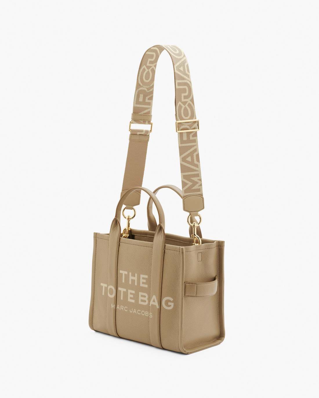 Marc Jacobs The Outline Logo Webbing Strap Camel ACCESSORIES