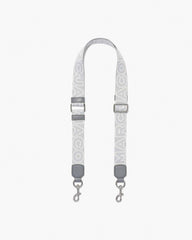 Marc Jacobs The Thin Outline Logo Webbing Strap Wolf Grey Multi ACCESSORIES