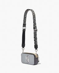 Marc Jacobs The Thin Outline Logo Webbing Strap Black/Silver ACCESSORIES