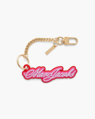 Marc Jacobs The Cursive Logo Bag Charm Bow Pink Multi ACCESSORIES