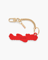 Marc Jacobs The Cursive Logo Bag Charm Bow Pink Multi ACCESSORIES