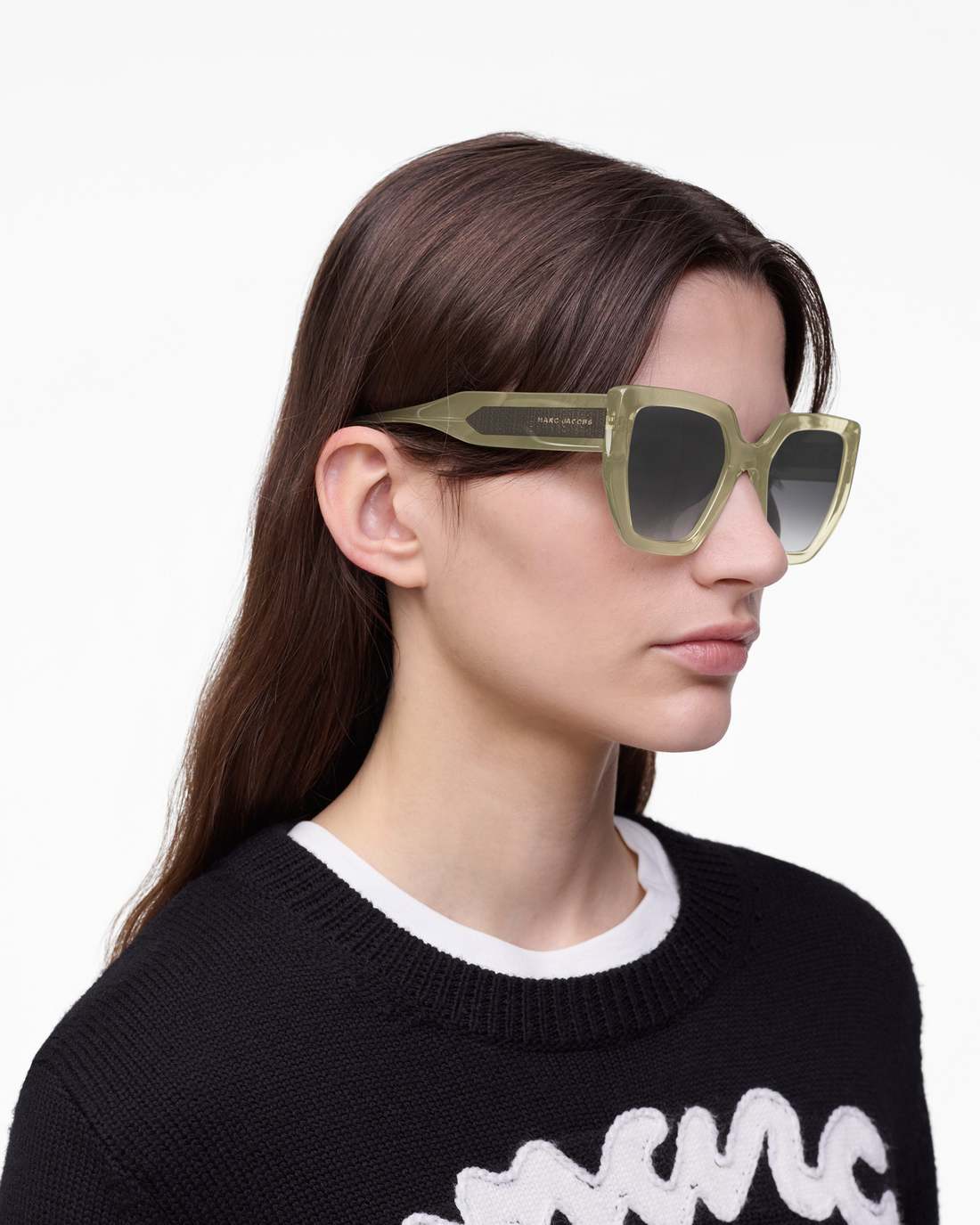 Marc Jacobs The J Marc Square Sunglasses Olive ACCESSORIES