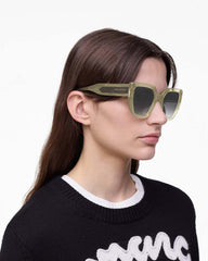 Marc Jacobs The J Marc Square Sunglasses Olive ACCESSORIES