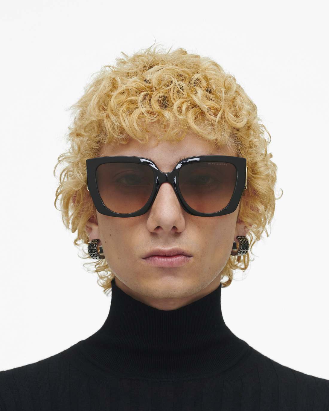 Marc Jacobs The J Marc Square Cutout Sunglasses Black ACCESSORIES