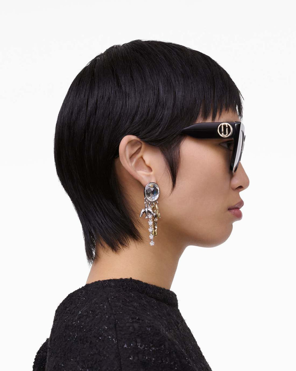 Marc Jacobs The J Marc Square Sunglasses Black ACCESSORIES