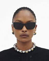 Marc Jacobs The J Marc Square Cat Eye Sunglasses Black ACCESSORIES
