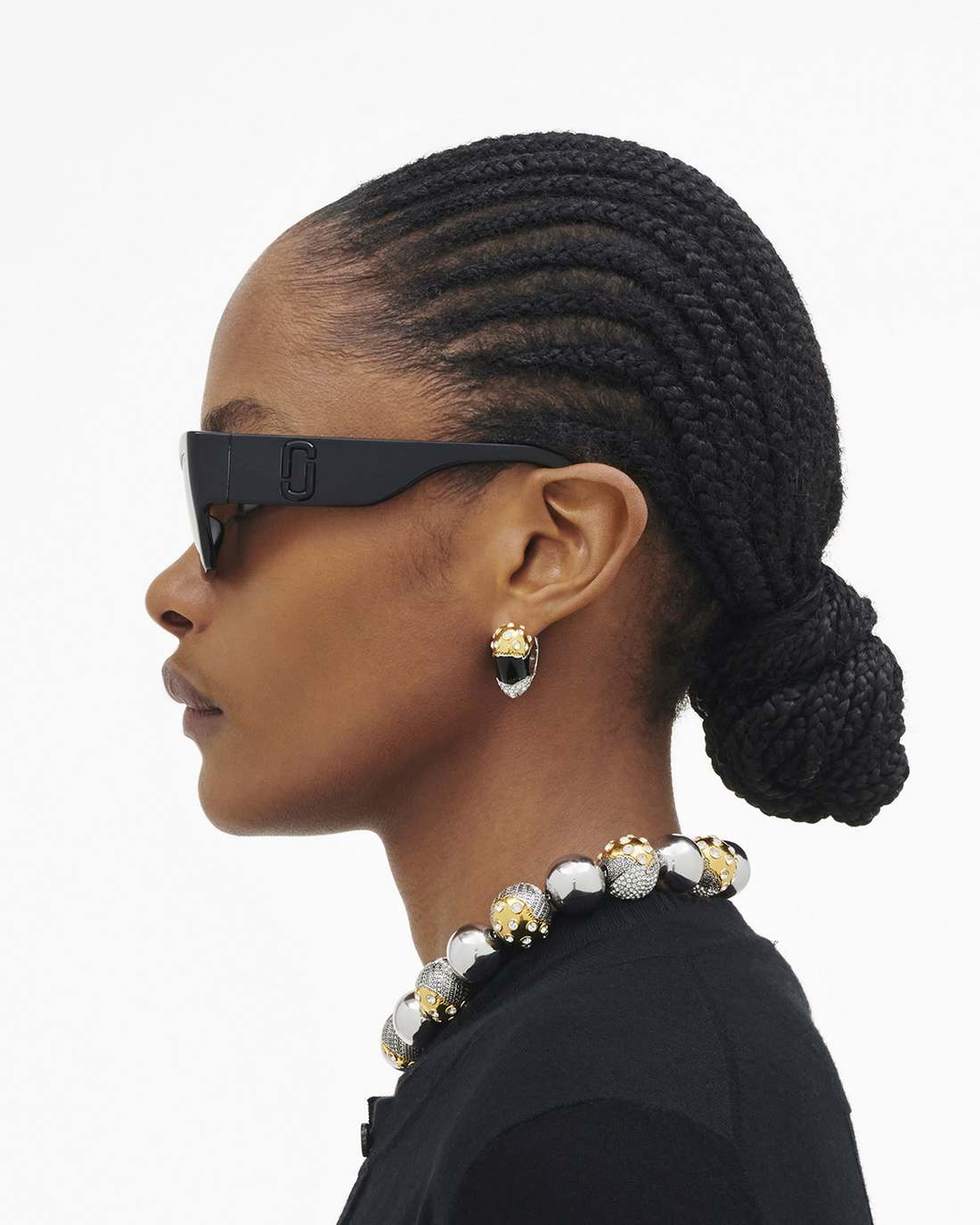Marc Jacobs The J Marc Square Cat Eye Sunglasses Black ACCESSORIES