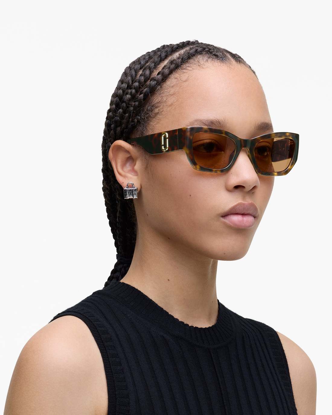 Marc Jacobs The J Marc Square Cat Eye Sunglasses Havana ACCESSORIES