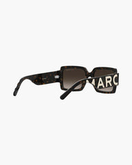Marc Jacobs The Bold Logo Square Sunglasses Havana ACCESSORIES