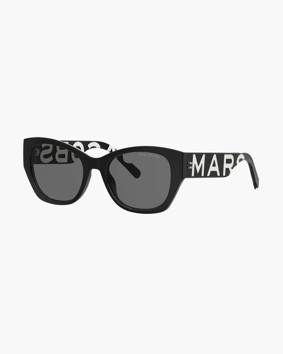 Marc Jacobs The Bold Logo Square Cat Eye Sunglasses Black/White ACCESSORIES