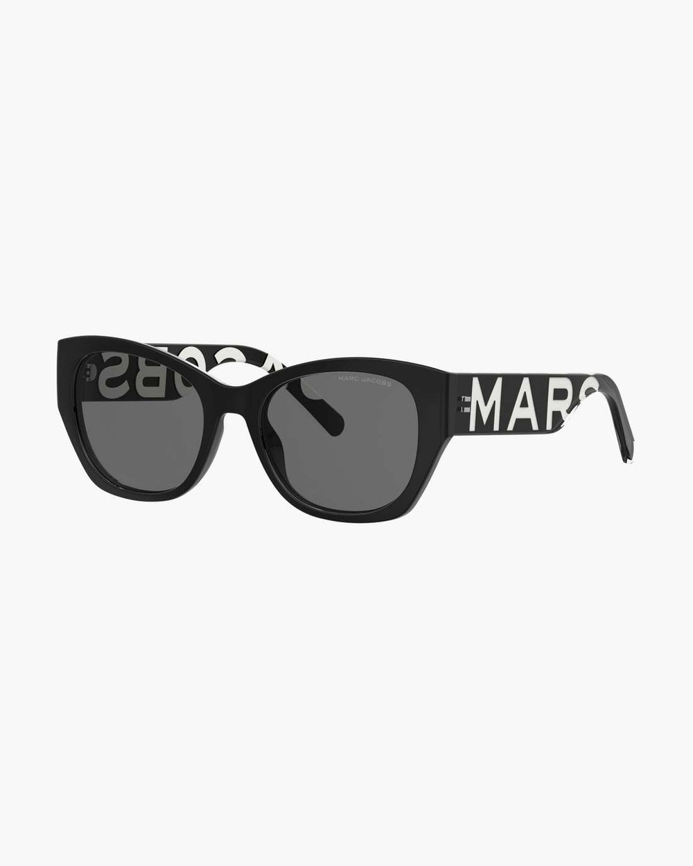 Marc Jacobs The Bold Logo Square Cat Eye Sunglasses Black/White ACCESSORIES