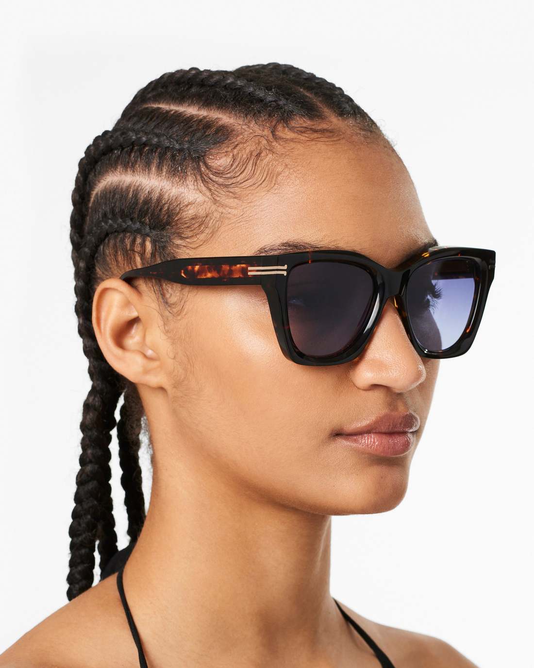Marc Jacobs Icon Edge Oversized Square Sunglasses Havana ACCESSORIES