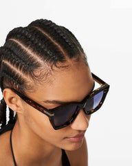 Marc Jacobs Icon Edge Oversized Square Sunglasses Havana ACCESSORIES