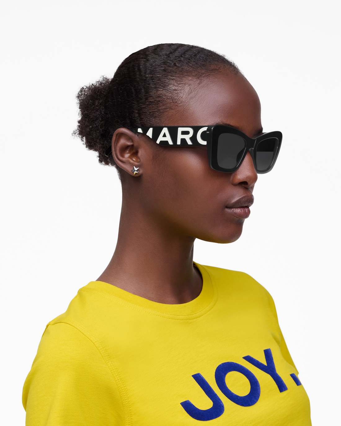 Marc Jacobs The Bold Logo Cat Eye Sunglasses Black/White ACCESSORIES