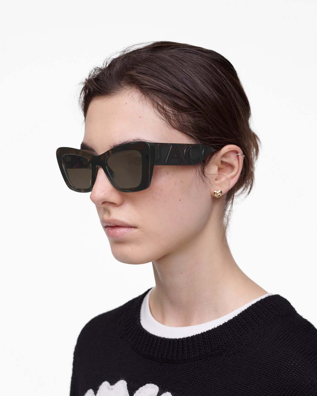 Marc Jacobs The Bold Logo Cat Eye Sunglasses Havana ACCESSORIES