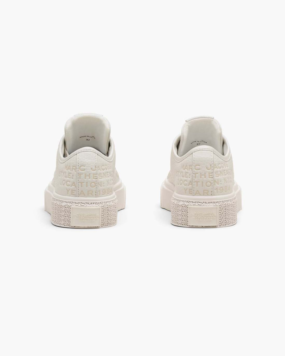 Marc Jacobs The Leather Sneaker Cotton White SHOES