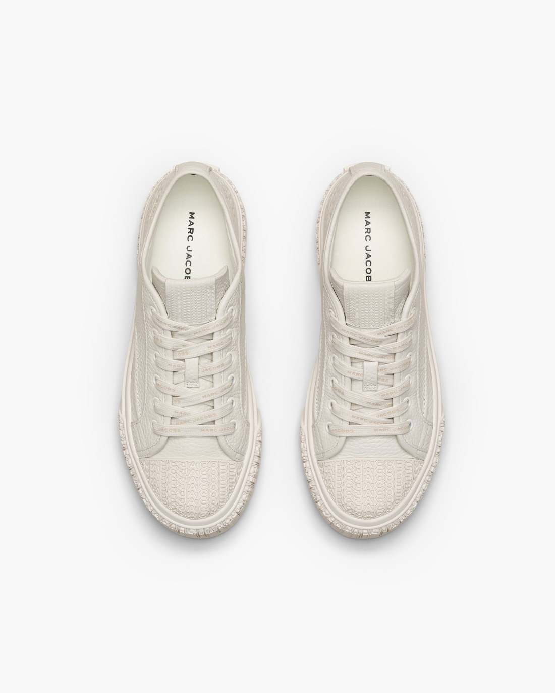 Marc Jacobs The Leather Sneaker Cotton White SHOES