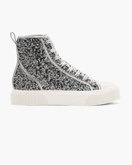 Marc Jacobs The Sequin High Top Sneaker Silver SHOES|NEW ARRIVALS