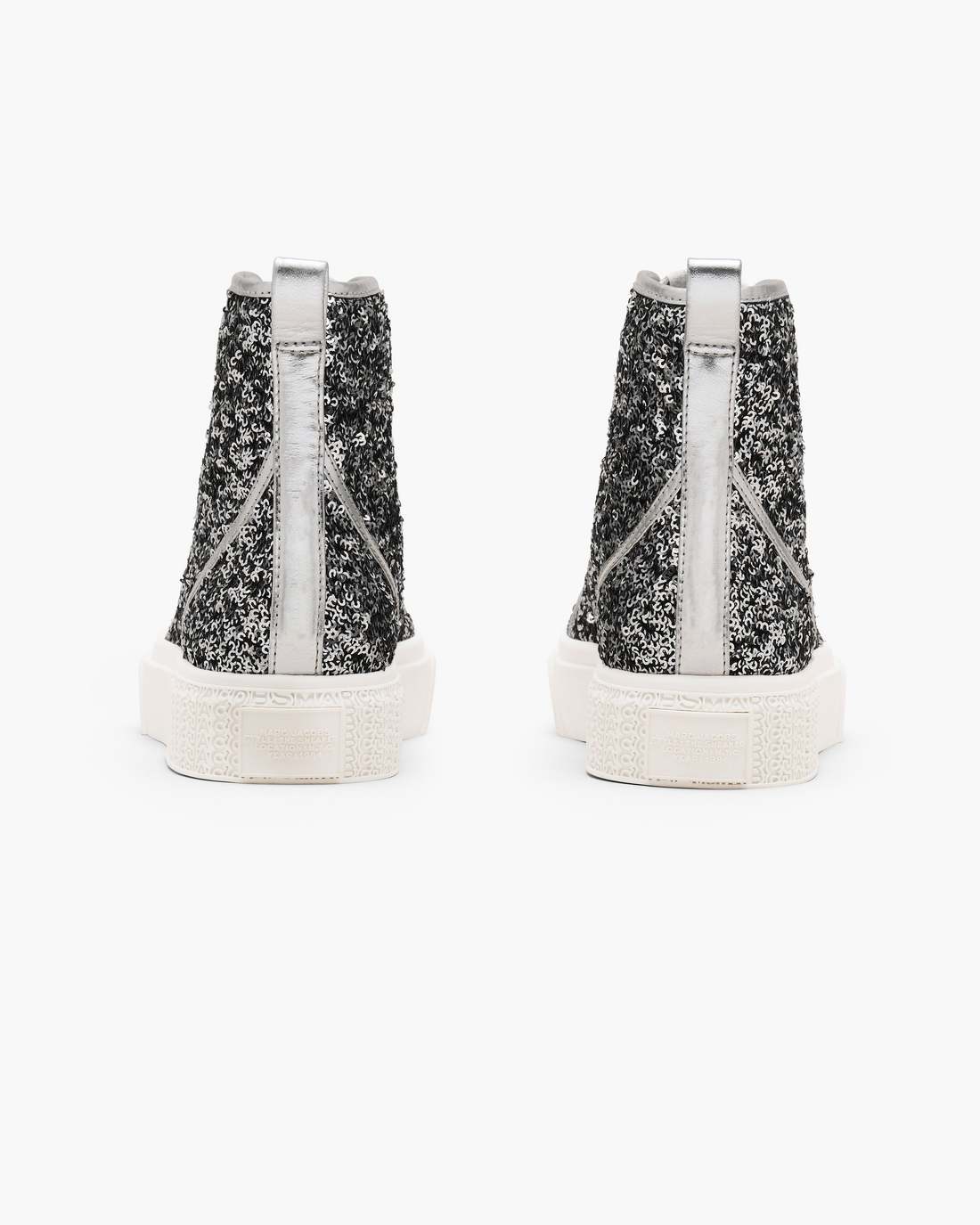 Marc Jacobs The Sequin High Top Sneaker Silver SHOES|NEW ARRIVALS