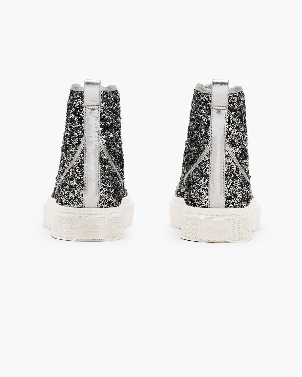 Marc Jacobs The Sequin High Top Sneaker Silver SHOES|NEW ARRIVALS