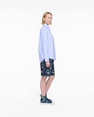 Marc Jacobs The Sequin Daisy Denim High Top Sneaker Vintage Indigo SHOES