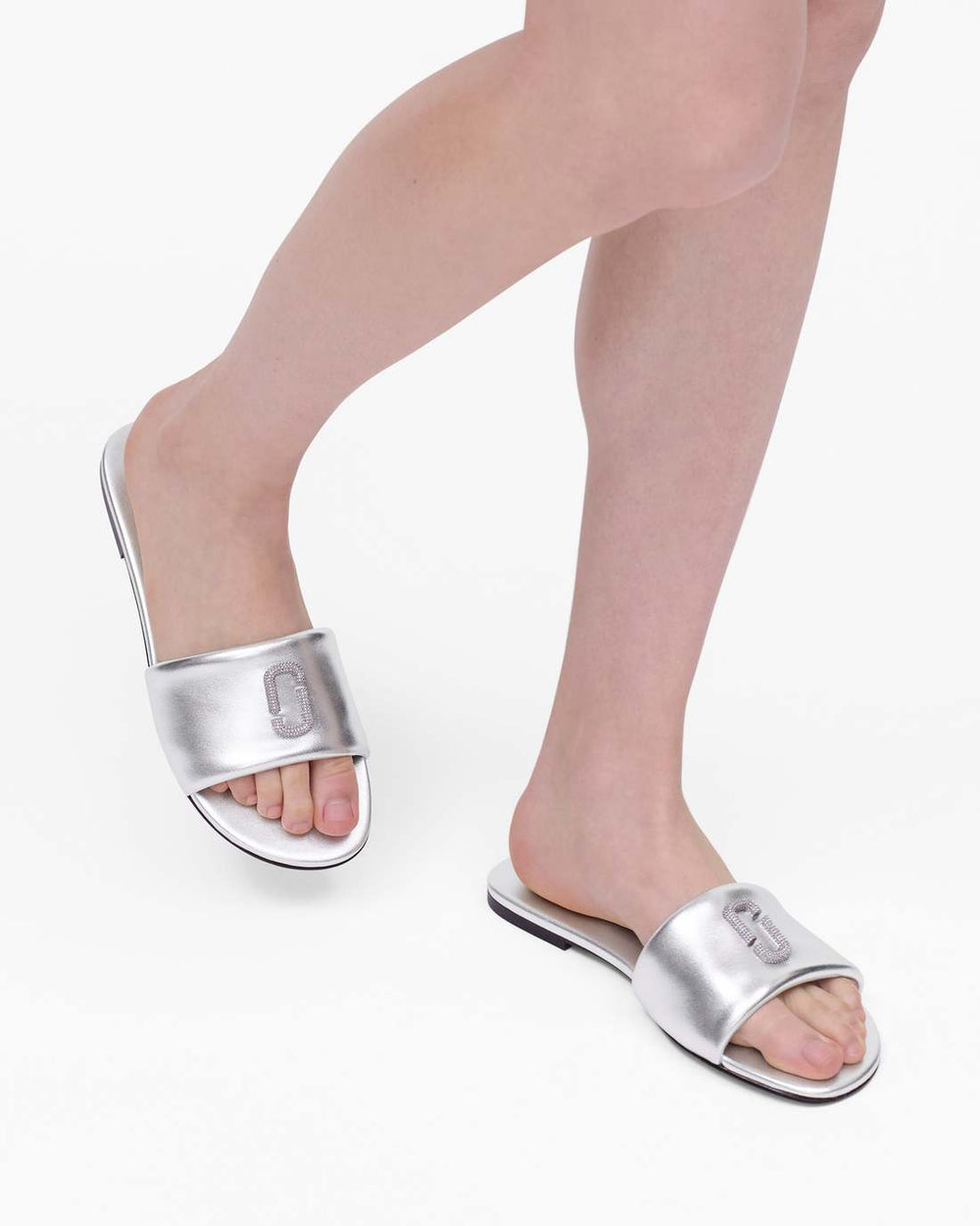 Marc Jacobs The Pave Snapshot Slide Silver SHOES|NEW ARRIVALS