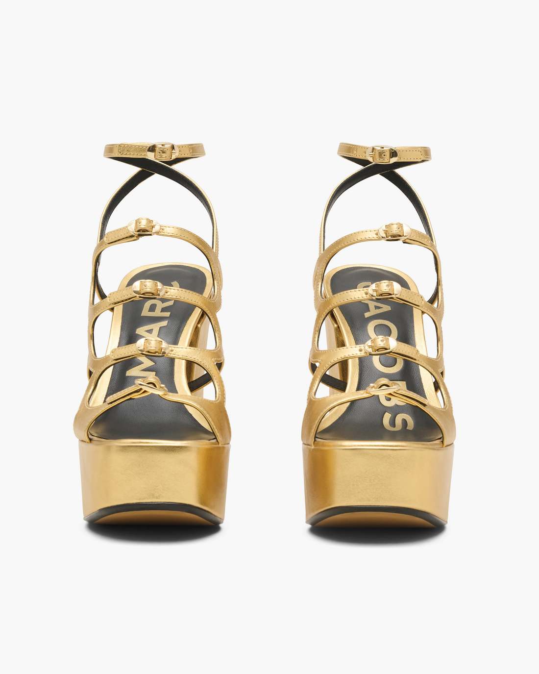 Marc Jacobs The Metallic Leather Kiki Platform Sandal Gold SHOES