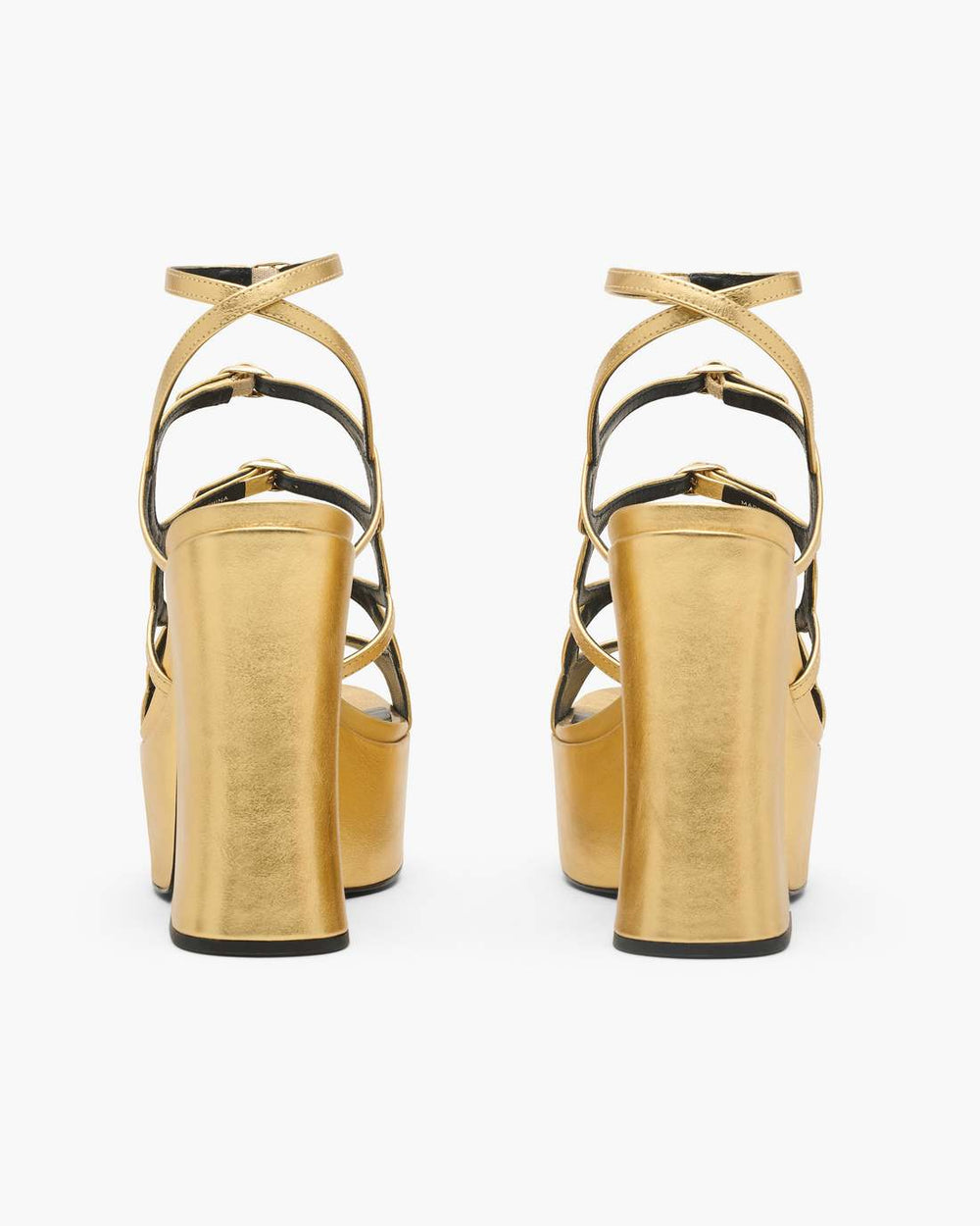 Marc Jacobs The Metallic Leather Kiki Platform Sandal Gold SHOES