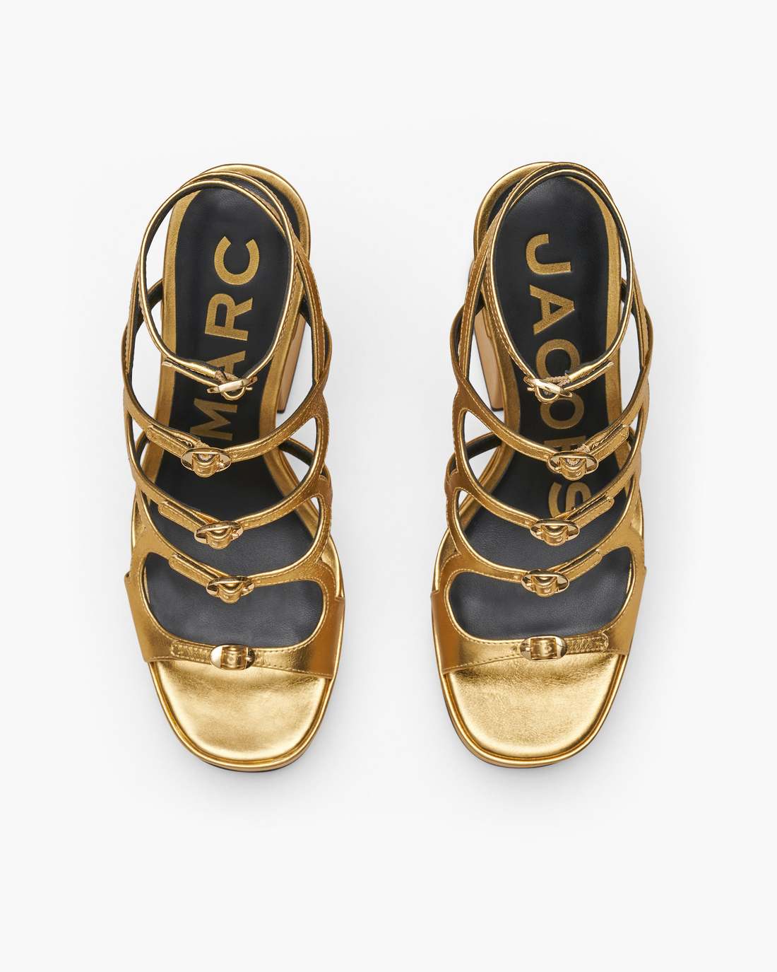 Marc Jacobs The Metallic Leather Kiki Platform Sandal Gold SHOES