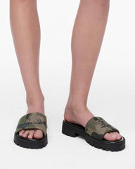 Marc Jacobs The Camo Jacquard Lug Sole Slide Camo Multi SHOES