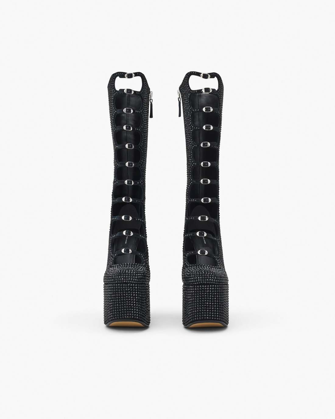 Marc Jacobs The Rhinestone Kiki Knee-High Boot Black/Black SHOES