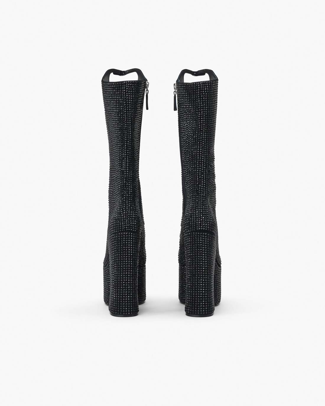 Marc Jacobs The Rhinestone Kiki Knee-High Boot Black/Black SHOES